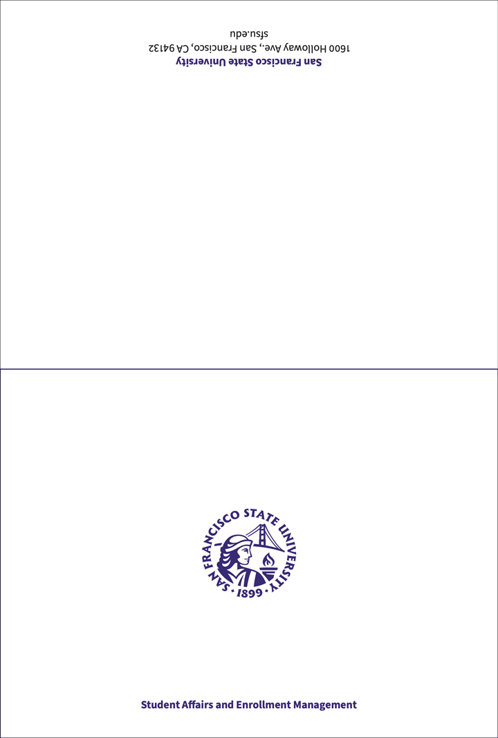 SFSU Notecard with logo