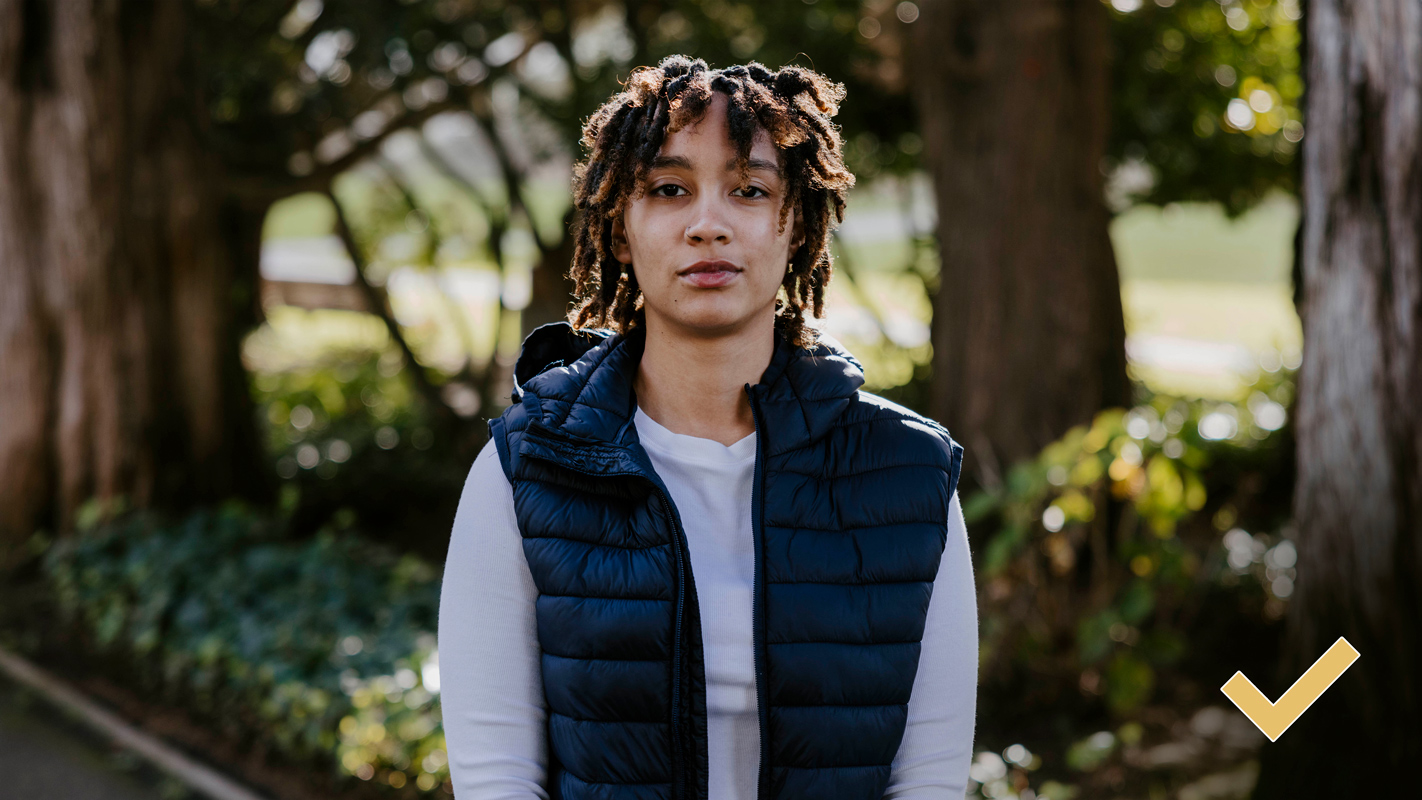 a profile photo of a student in the outdoors